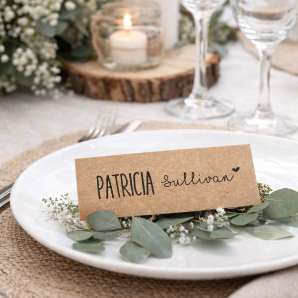 Galda kartes LOVE 100X40 KRAFT