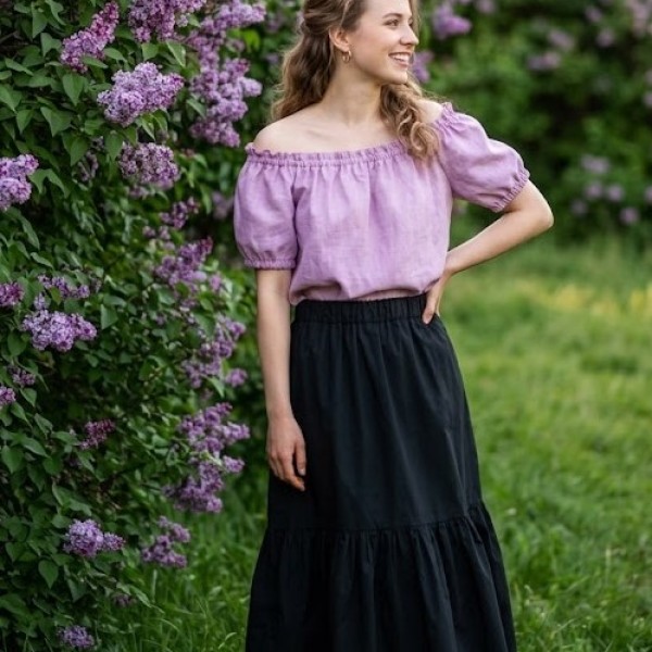 Lina blūze vecrozā
