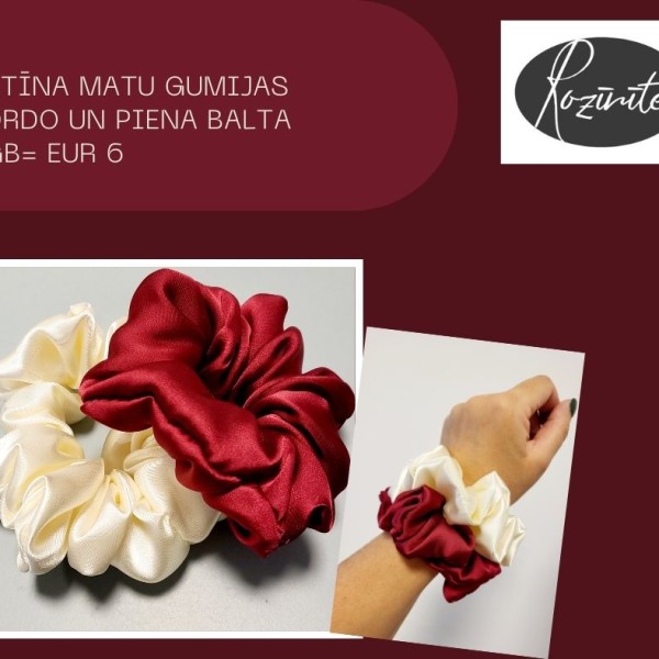 Satīna matu gumiju komplekts (2gb)