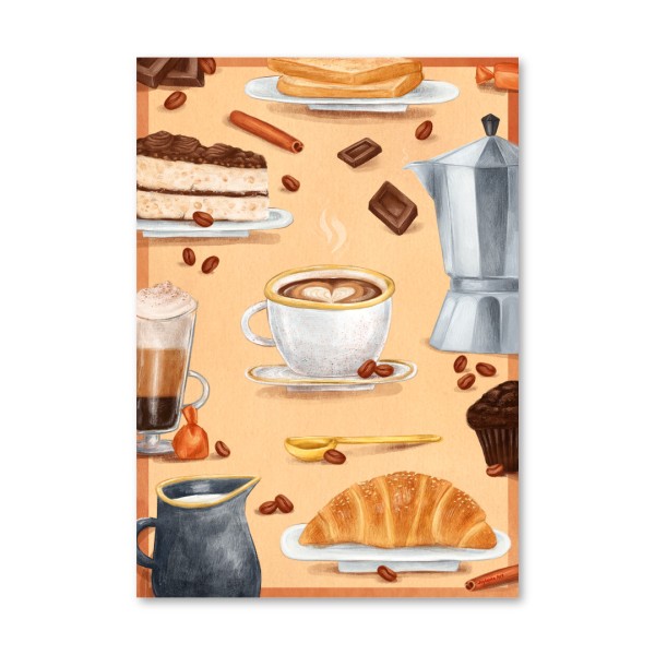 Kartīte-prints Kafijas pauze