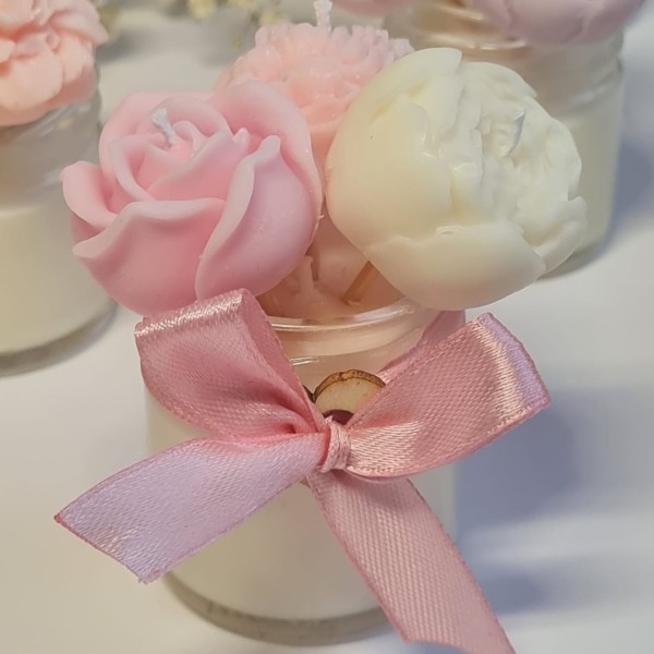 Sveču ziedu mini burciņa