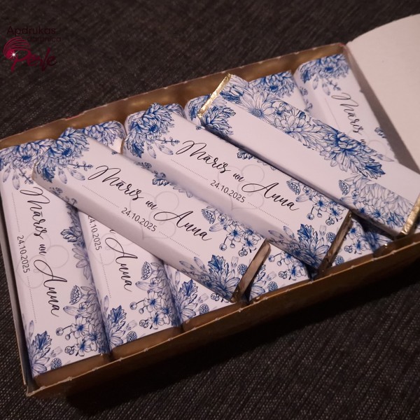 Personalizētas šokolādītes  viesiem.