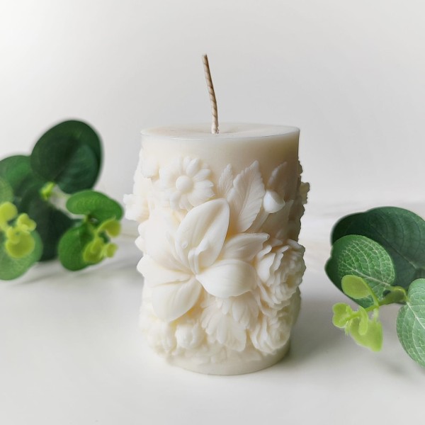 Sojas vaska svece ZIEDI