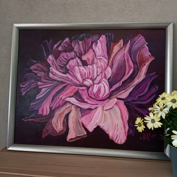 Glezna -Peonijas zieds-