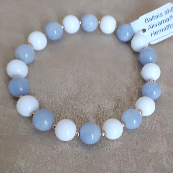 Elastīga dabīgo akmeņu rokassprādze