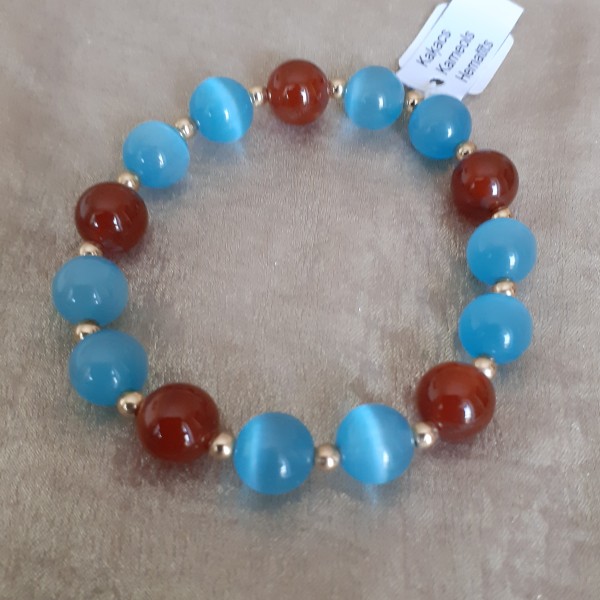 Elastīga dabīgo akmeņu rokassprādze