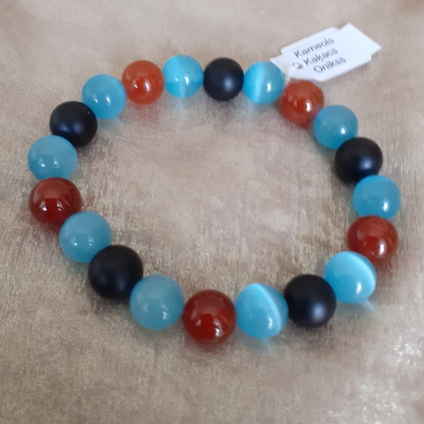 Elastīga dabīgo akmeņu rokassprādze