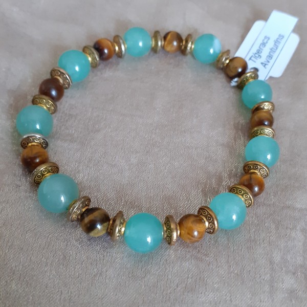 Elastīga dabīgo akmeņu rokassprādze