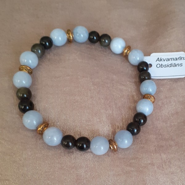 Elastīga dabīgo akmeņu rokassprādze