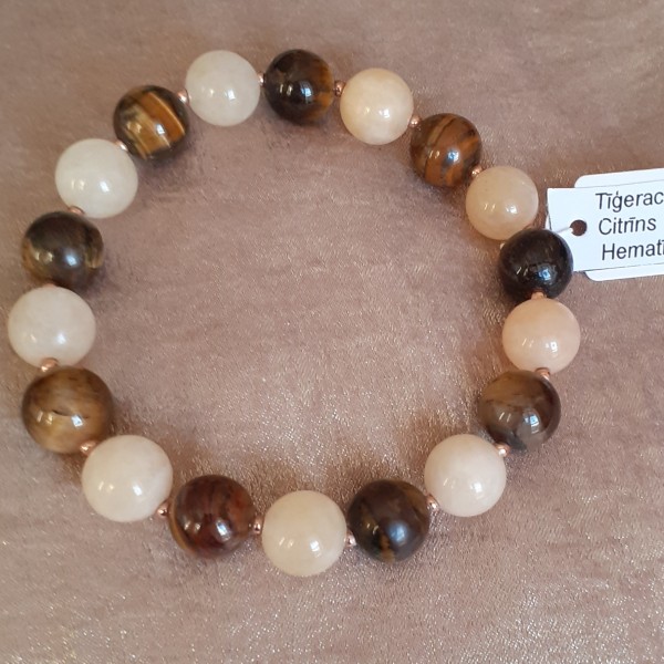 Elastīga dabīgo akmeņu rokassprādze