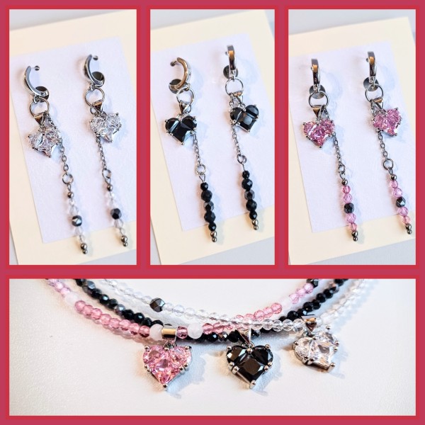 Auskari ar ķēdīti un čokers Sirsniņa