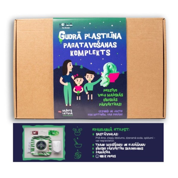 Gudrā plastilīna (slaima) radošais pagatavošanas komplekts
