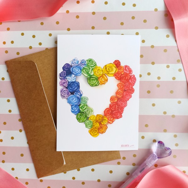 Valentīndienas kartīte "Love is Love"