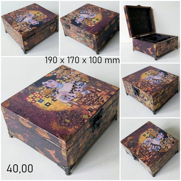 Koka lādīte (roku darbs).  Шкатулка