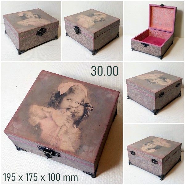 Koka lādīte (roku darbs).  Шкатулка