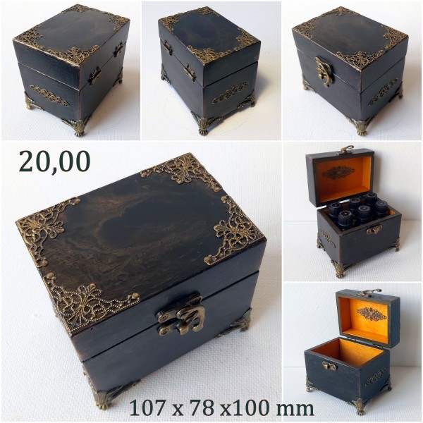 Kaste ēterisko eļļu uzglabāšanai (roku darbs)