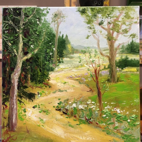 Pa siltu meža ceļu 45.5x45.5