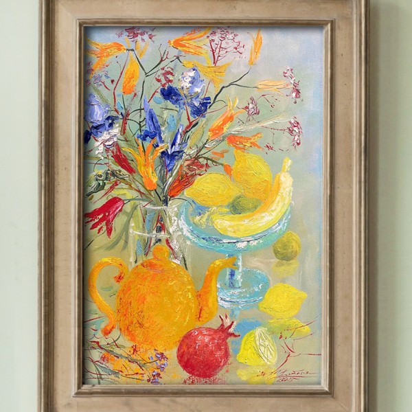 Maģiskā tējkanna  / 60x40 / eļļa, audekls,