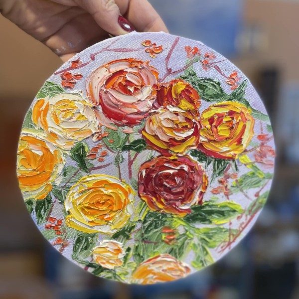 Rozes 💐  eļļa audekls