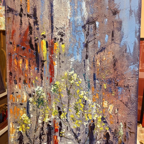 Pilsēta un lietus 🎨80x60cm