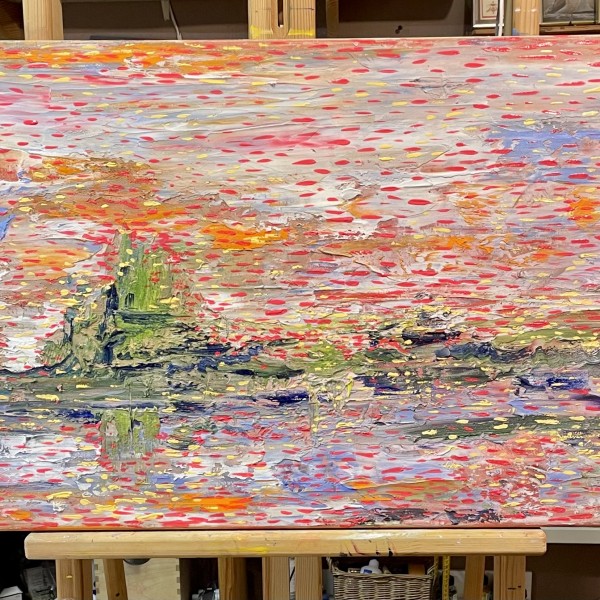 Rožainā aina. 50x100cm