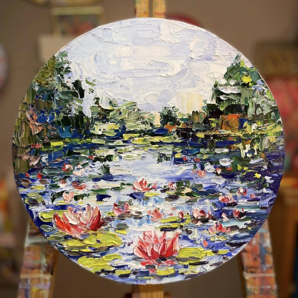 Ūdensrozes manas... 30cm, audekls eļla