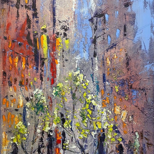 Pilsēta un lietus 🎨80x60cm