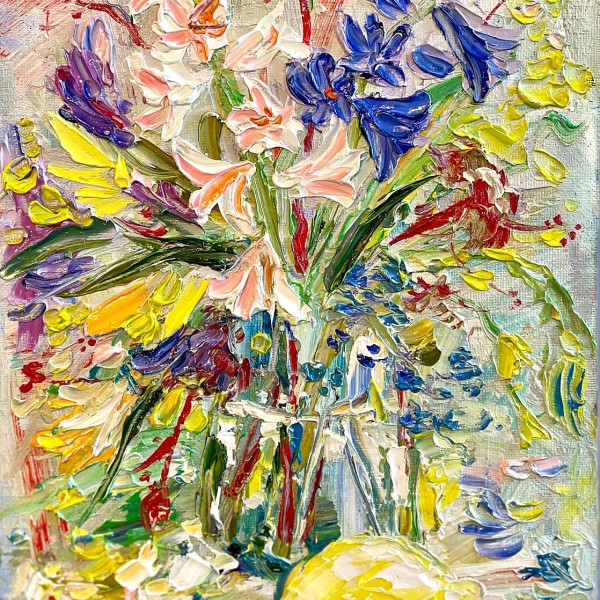 Hiacentes un citrons, A4,  eļļa ,kartons