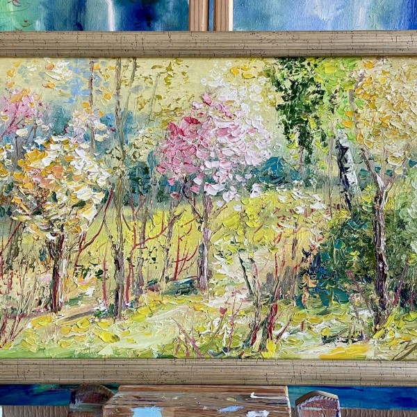 Pavasara plaukumā ✨ Eļļa kartons, 30x50cm