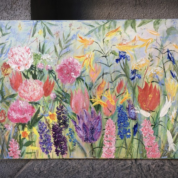 Vasarīgas noskaņas  🎨🌺✨65x90cm