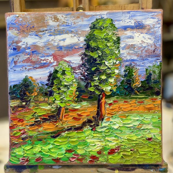 Miniatūra ainava. Audekls eļļa. 👌🖼️ 🎉 26x26