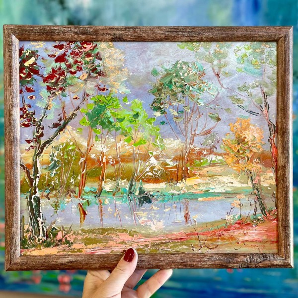 Ainava 30x35🌿🎨✨eļļa, kartons 40eu💥✨