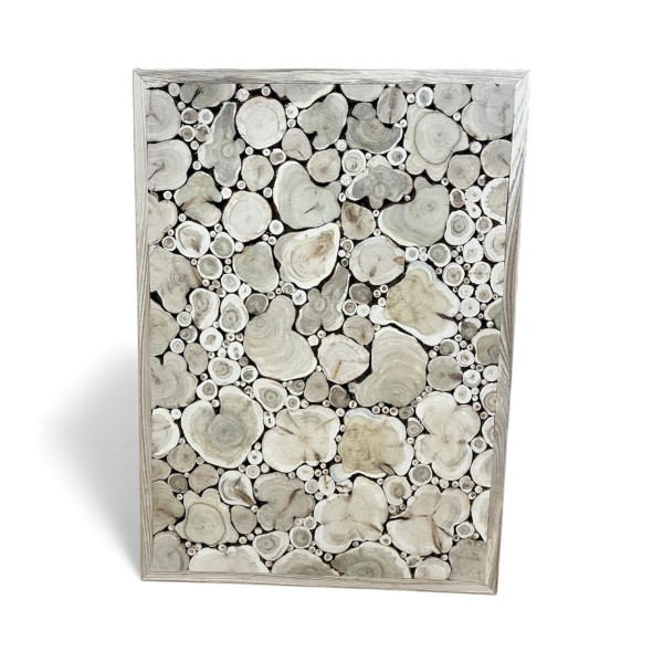 Kadiķu sienas panelis ar oša rāmi – dabas stāsts tavā interjerā vai pirtī