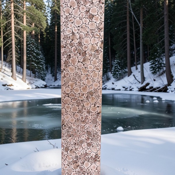 Kadiķu panelis 0.485 × 2.44 m – dabīgs akcenta dekors ar unikālu rakstu