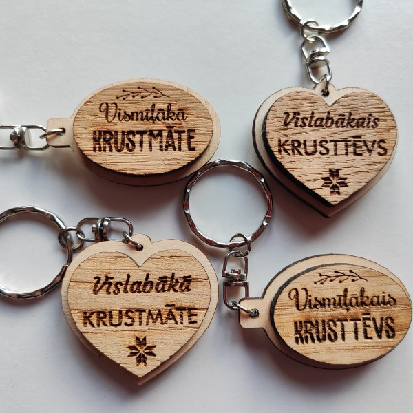 Atslēgu piekariņi KRUSTMĀTE un KRUSTTĒVS