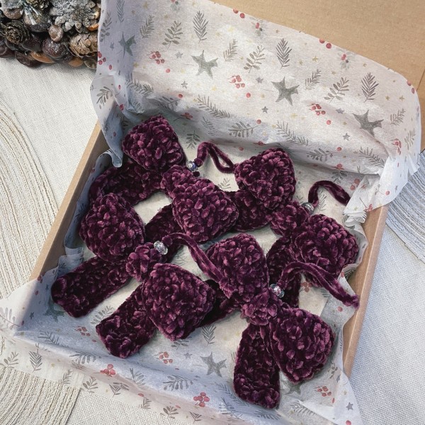 Plīša bantītes eglītei 🎄