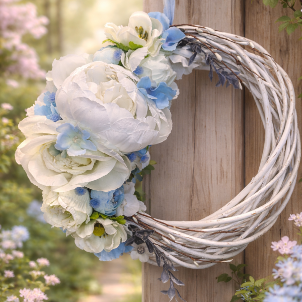 Lieldienu durvju /sienas vainags (gaiši zils)