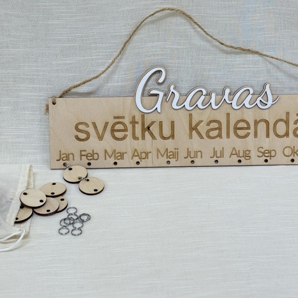 Ģimenes svētku kalendārs - koka