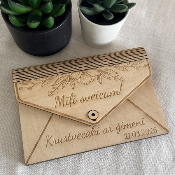Personalizēta koka aploksne