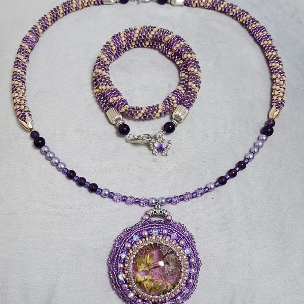 Violetais rotu komplekts Pļavas ziedi