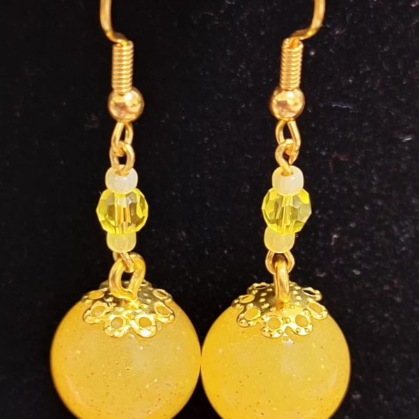 Auskari īsie Dzeltenā pērle