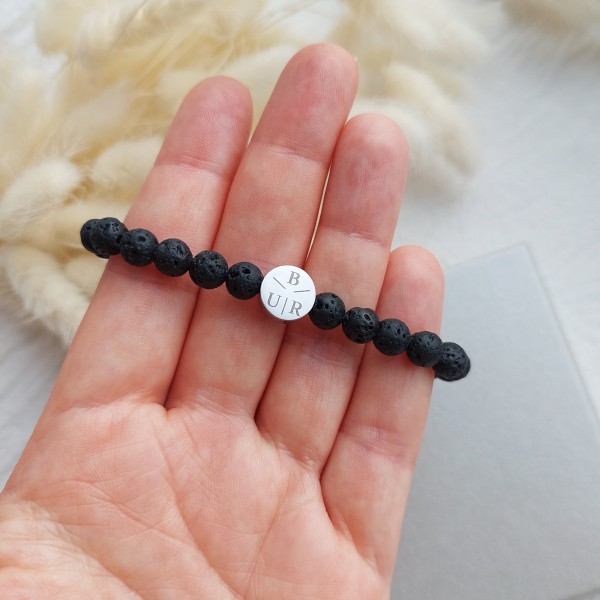 Lavas vīriešu rokassprādze ar personalizāciju