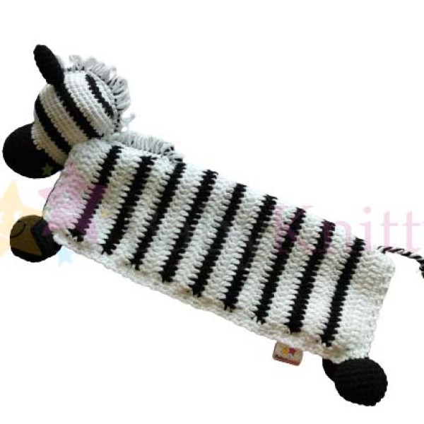 Mīļlupatiņa - zebra, taisnstūra, melns/balts, 0+ mēn.
