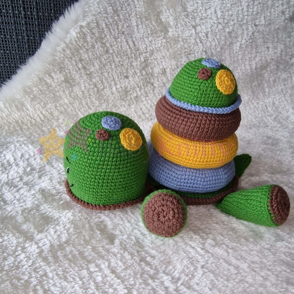Piramīda - bruņurupucis, zaļš/brūns/zils/dzeltens, 0+ mēn.
