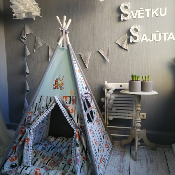Dizaina vigvams/telts bērniem "Meža ielokā"