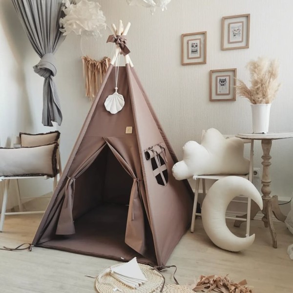 Dizaina vigvams/telts bērniem "Braunijs ar balto šokolādi"