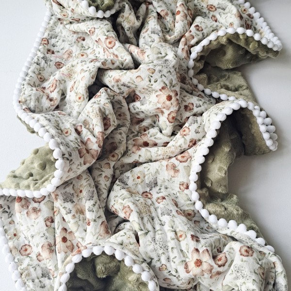 Minky flīsa/muslīna auduma sedziņas