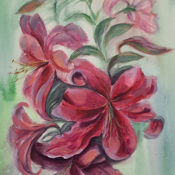 Glezna "Mežotnes lilijas"