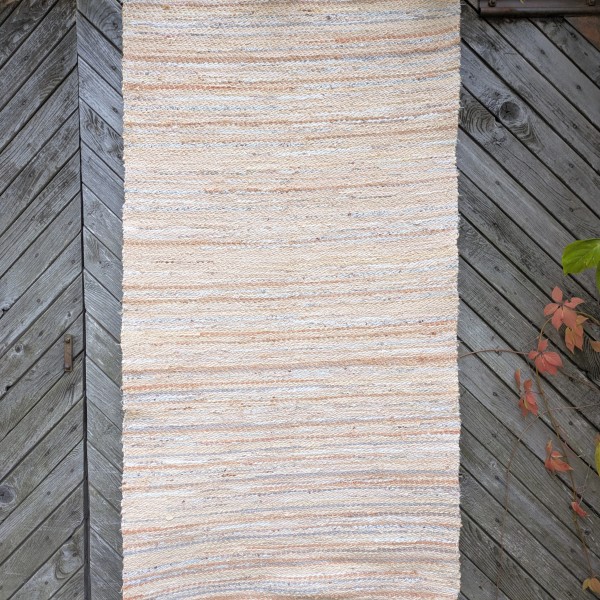 Austs paklājs gaiši krēmkrāsa, bēšs, izmērs-81cm x 214 cm