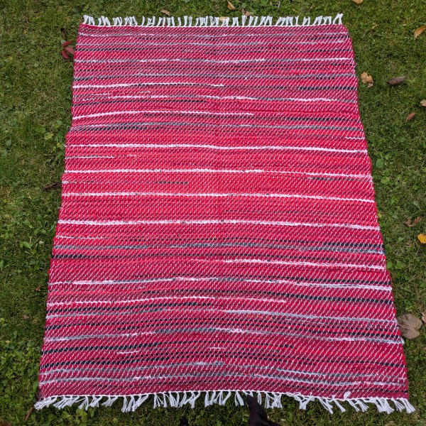 Austs kokvilnas paklājs ,,Ķirsis" , izmērs-93 cm x 120 cm